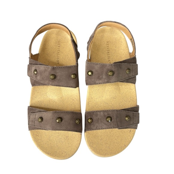 REVITALIGN Orthotic Terra Wedge Sandal Sz 9.5 Comfort Adjustable Slingback Brown - Picture 15 of 16